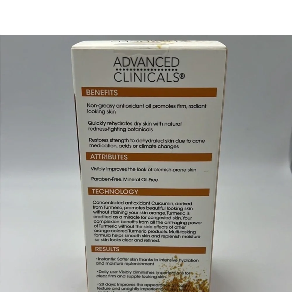 Advanced Clinicals turmeric oil, 1.8 fluid ounces New in Box
